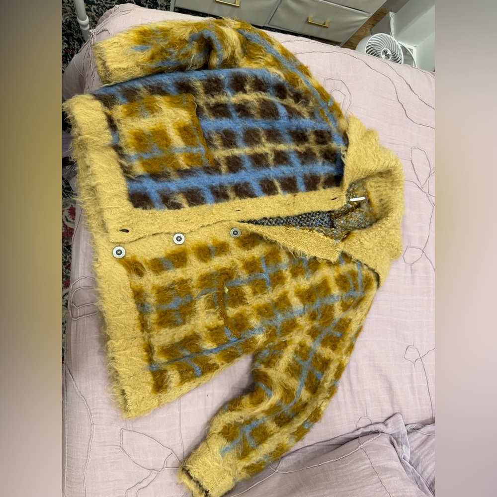 Free People Harper Cardi - brown/blue color
